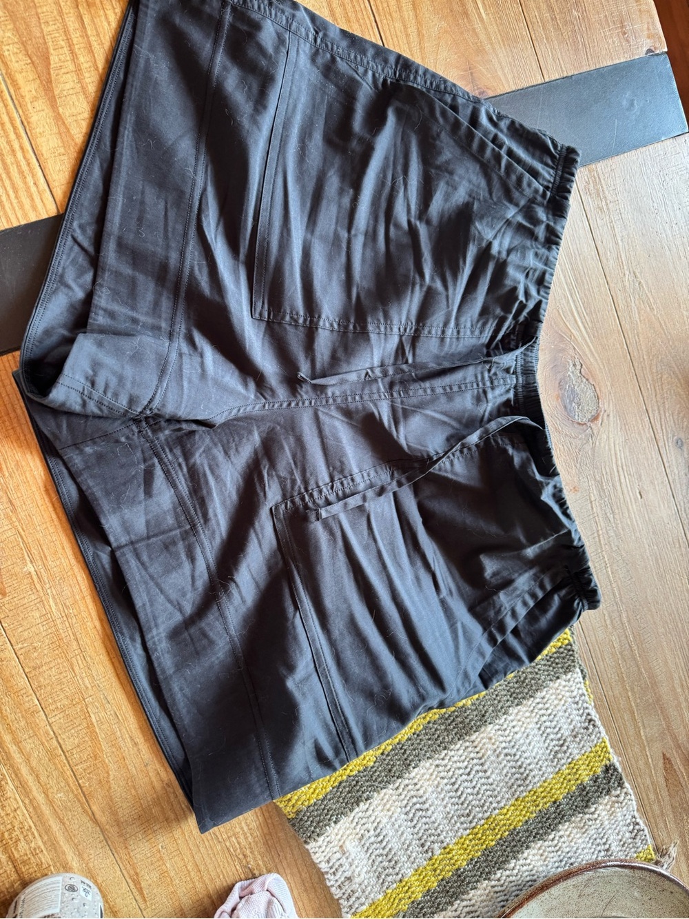 lululemon athletica Black Elastic Waist Drawstring Shorts